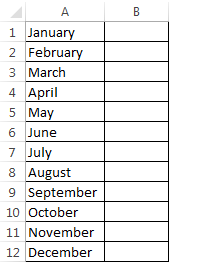 List box in excel step 3