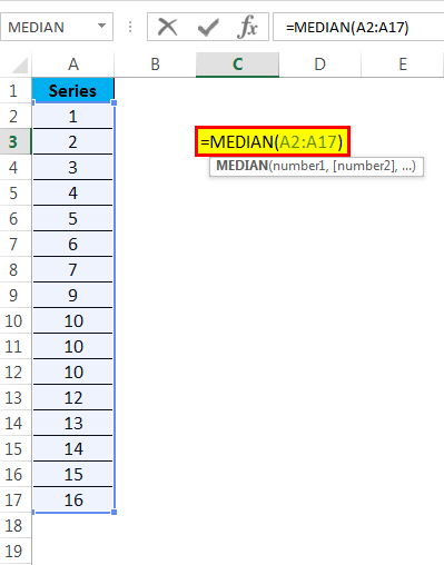 Median function example 1-2
