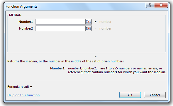 Median function step 4