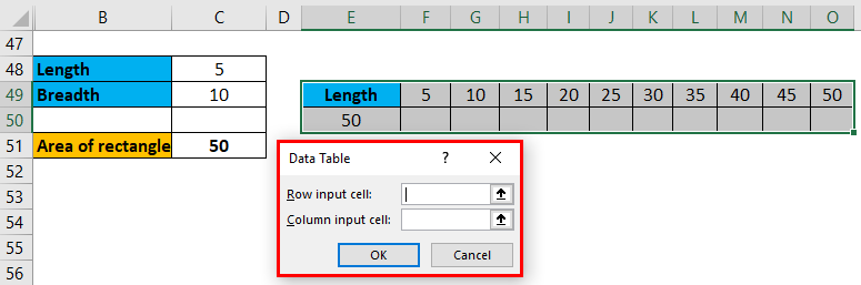 One Variable Data Table Example 1-8