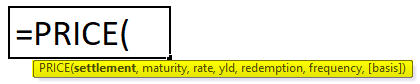 PRICE Formula in Excel