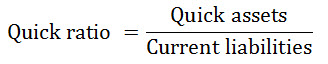 Quick Ratio formula 