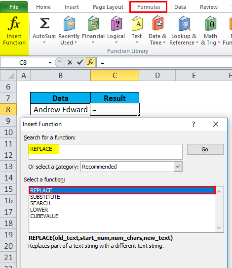REPLACE Function Example 1-3