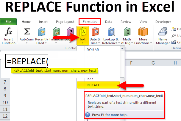 REPLACE in Excel