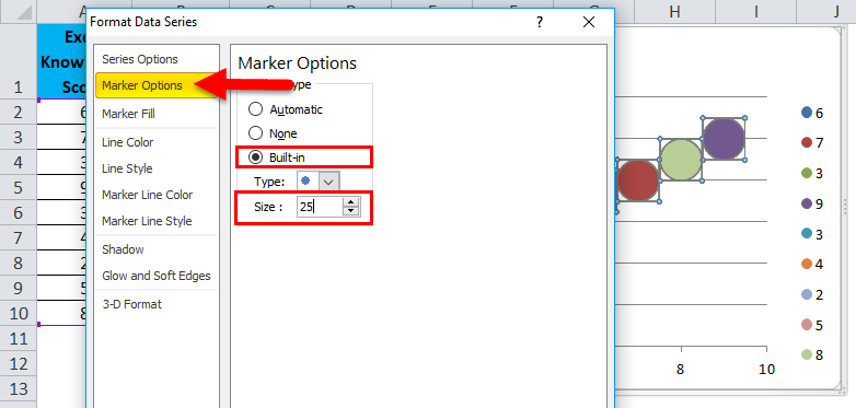 Scatter Chart Example 1-8