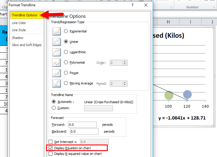 Scatter Chart Example 2-9