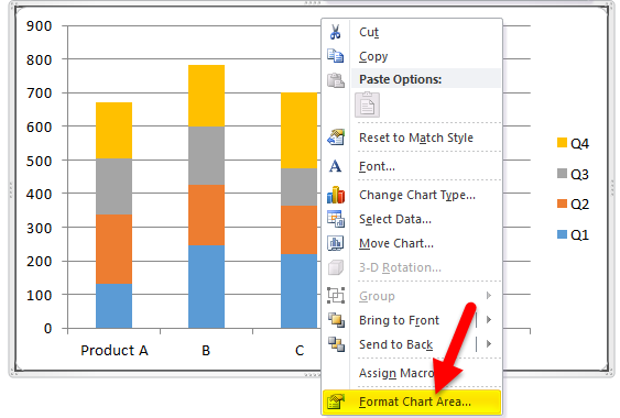 Stacked Column Chart Example 1-9