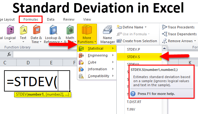 Standard Deviation in Excel