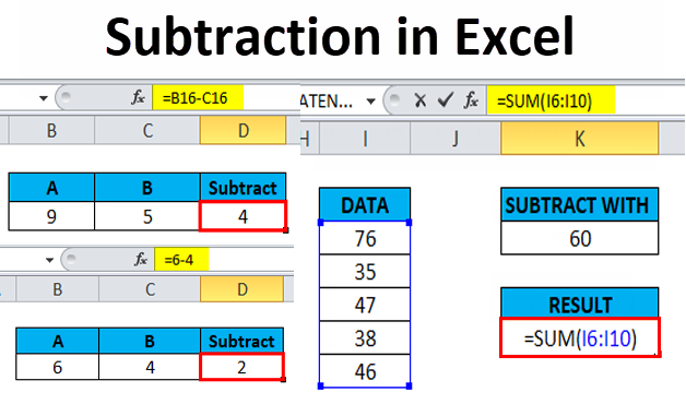 Subtraction in Excel
