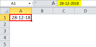current date in cell A1