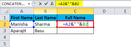 merge cells Using Ampersand 2