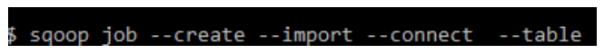 sqoop command sqoop-job