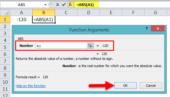 Absolute Value in Excel step 5