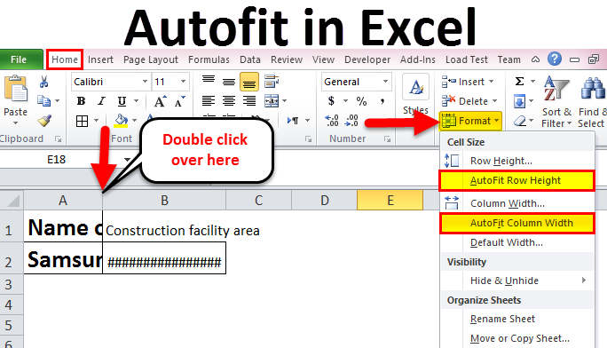 Autofit in Excel