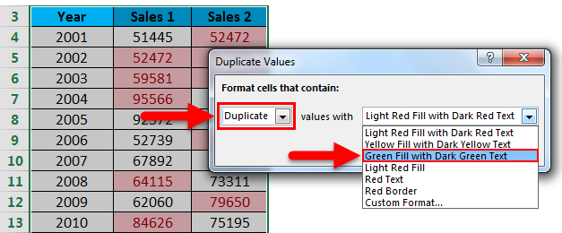 Compare two columns example 3.4