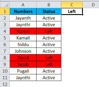 Conditional Formatting Example 1-2-7