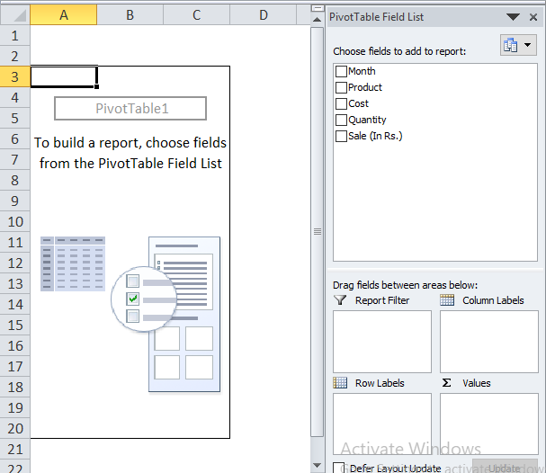 Conditional Formatting in Pivot Table Example 1-4