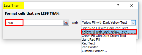 Conditional Formatting in Pivot Table Example 1-7