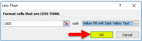 Conditional Formatting in Pivot Table Example 1-8