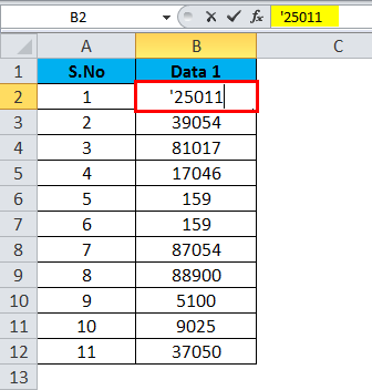 Converting Numbers to Text in Excel 1-1