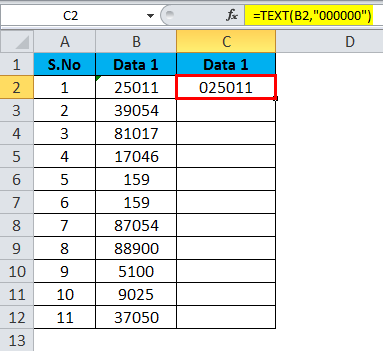 Converting Numbers to Text in Excel 2-5