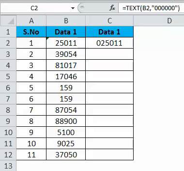 Converting Numbers to Text in Excel 2-6