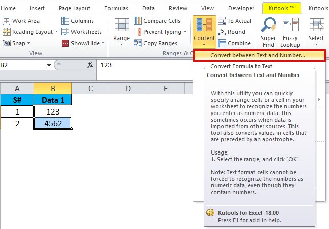 Converting Numbers to Text in Excel 3-5