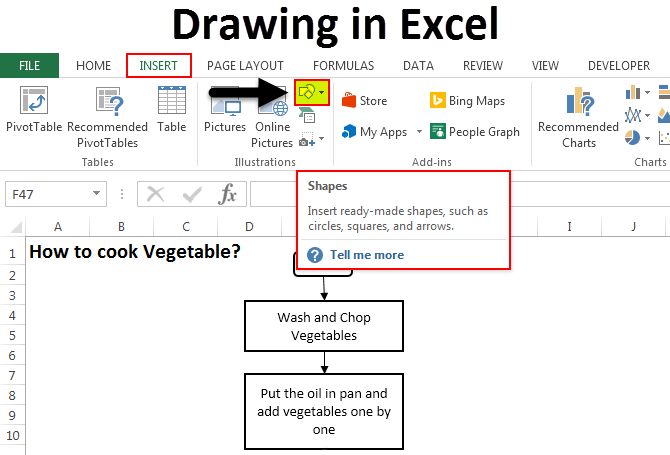 Drawing in Excel