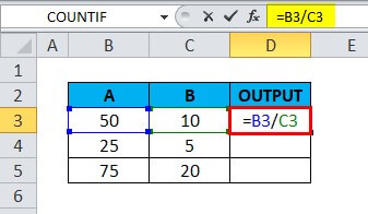 Divide in Excel-Eg3 step 2-1