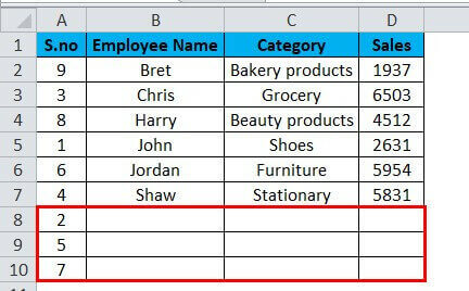 remove blank rows in excel-Example 4 Step 3