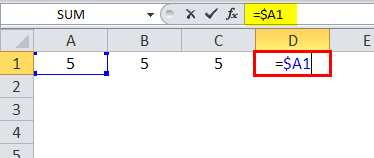 Excel Absolute Reference Example 1-3