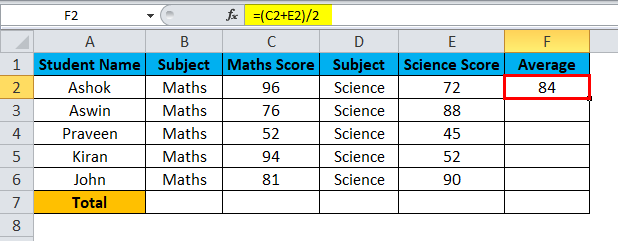 Excel Divide Example 4-4