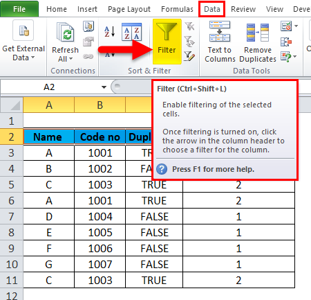 Excel Remove Duplicates Example 4-3-1