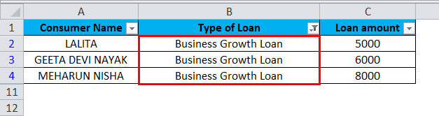 Filter Shortcuts Example 1-5