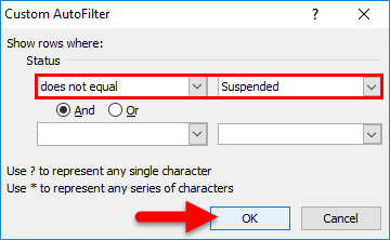 Filter Shortcuts Example 5-8