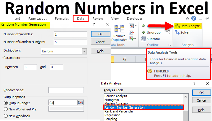 Generate Random Numbers in Excel