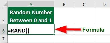 Generate Random Numbers in Excel RAND 1.1