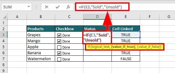 How to Use IF Function Step 2