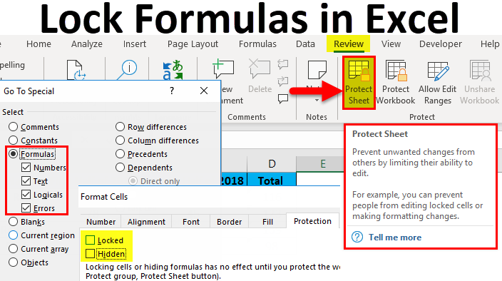 Lock Formulas in Excel