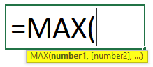 MAX Formula in Excel