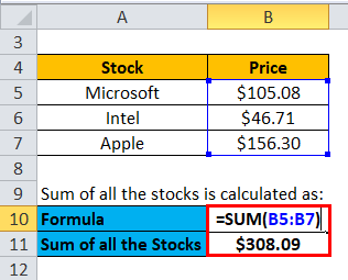 sum of all the stocks 2