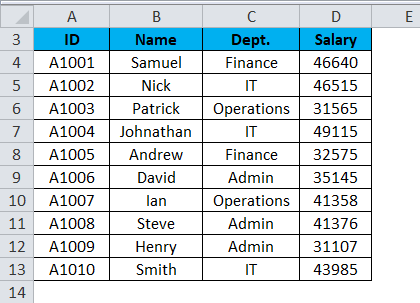 Print Area Example 1-1
