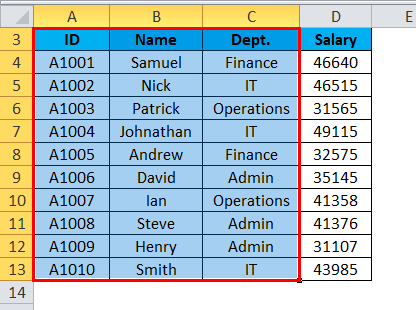 Print Area Example 1-2