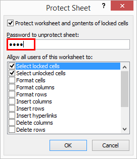Protect Sheet Excel 2-3