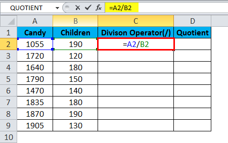QUOTIENT Example 2-3