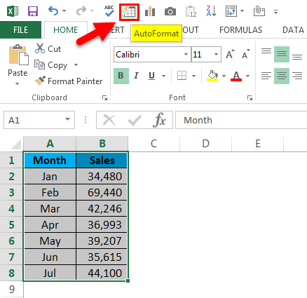 Quick Access Toolbar in Excel step 2