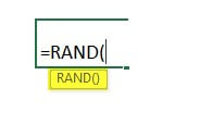 RAND Function in Excel syntax