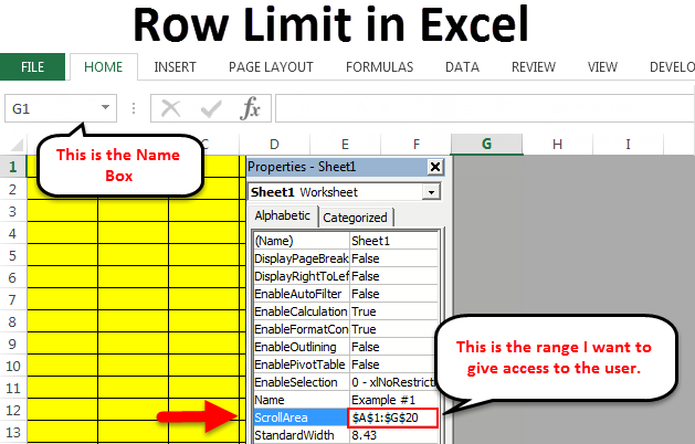 Row Limit in Excel