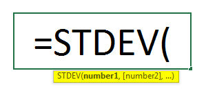 STDEV formula