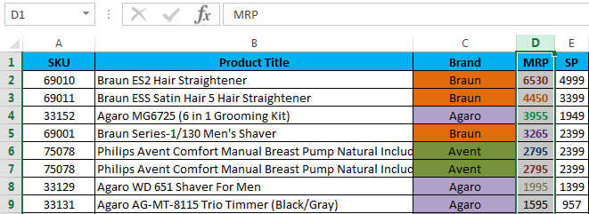 Sort by color in example 2.2